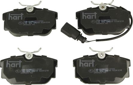 Hart 215 932 - Тормозные колодки, дисковые, комплект autospares.lv