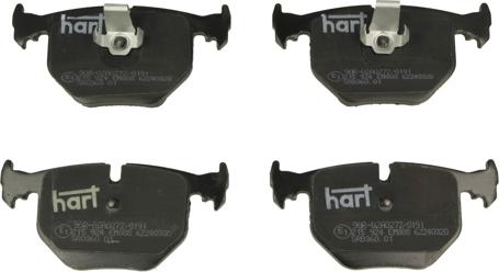 Hart 215 924 - Тормозные колодки, дисковые, комплект autospares.lv