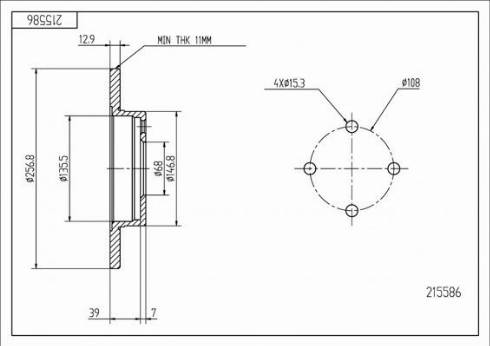 Hart 215 586 - Тормозной диск autospares.lv