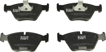 Hart 215 899 - Тормозные колодки, дисковые, комплект autospares.lv