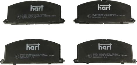 Hart 215 293 - Тормозные колодки, дисковые, комплект autospares.lv