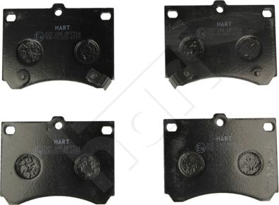 Hart 215 248 - Тормозные колодки, дисковые, комплект autospares.lv