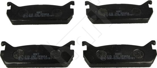 Hart 215 242 - Тормозные колодки, дисковые, комплект autospares.lv