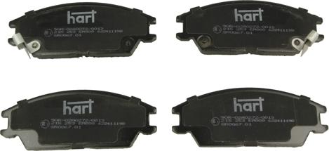 Hart 215 253 - Тормозные колодки, дисковые, комплект autospares.lv