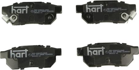 Hart 215 263 - Тормозные колодки, дисковые, комплект autospares.lv