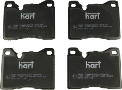 Hart 215 218 - Тормозные колодки, дисковые, комплект autospares.lv