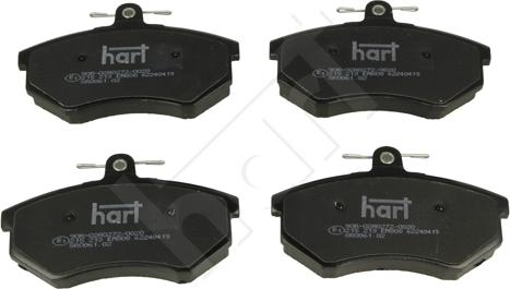 Hart 215 213 - Тормозные колодки, дисковые, комплект autospares.lv