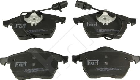 Hart 215 282 - Тормозные колодки, дисковые, комплект autospares.lv