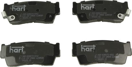 Hart 215 237 - Тормозные колодки, дисковые, комплект autospares.lv