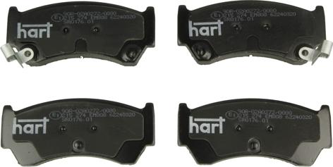 Hart 215 274 - Тормозные колодки, дисковые, комплект autospares.lv