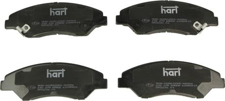 Hart 215 278 - Тормозные колодки, дисковые, комплект autospares.lv