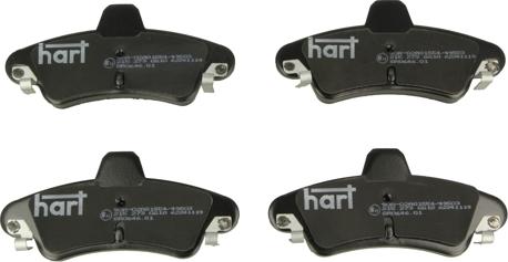 Hart 215 273 - Тормозные колодки, дисковые, комплект autospares.lv