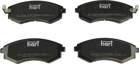 Hart 215 277 - Тормозные колодки, дисковые, комплект autospares.lv