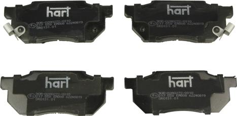 Hart 217 558 - Тормозные колодки, дисковые, комплект autospares.lv