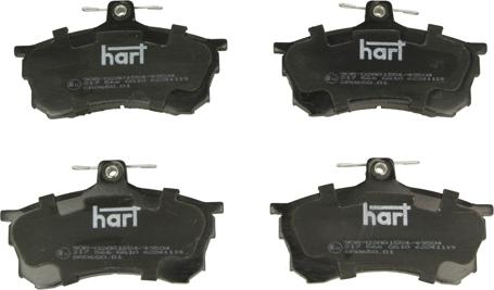 Hart 217 566 - Тормозные колодки, дисковые, комплект autospares.lv