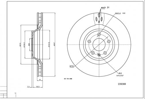 Hart 239 388 - Тормозной диск autospares.lv