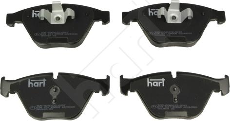 Hart 234 631 - Тормозные колодки, дисковые, комплект autospares.lv