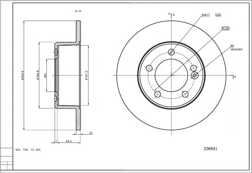 Hart 236 841 - Тормозной диск autospares.lv