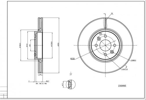 Hart 230 995 - Тормозной диск autospares.lv