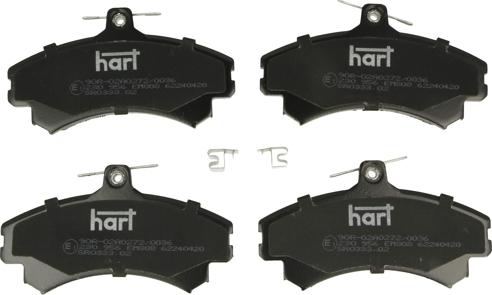 Hart 230 956 - Тормозные колодки, дисковые, комплект autospares.lv