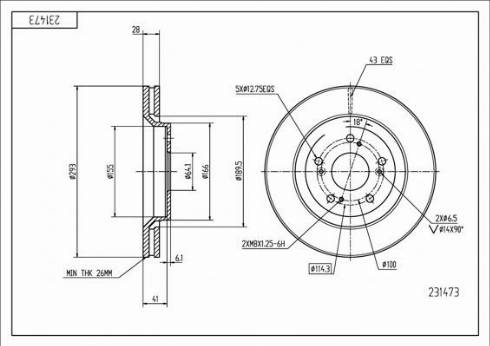 Hart 231 473 - Тормозной диск autospares.lv