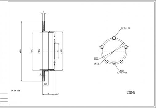 Hart 231 002 - Тормозной диск autospares.lv