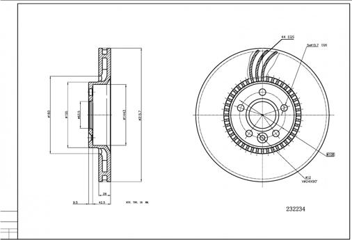 Hart 232 234 - Тормозной диск autospares.lv