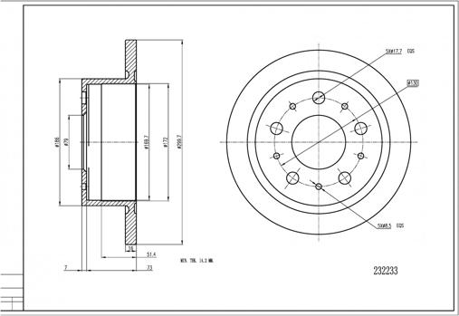 Hart 232 233 - Тормозной диск autospares.lv