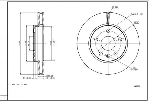 Hart 229 081 - Тормозной диск autospares.lv