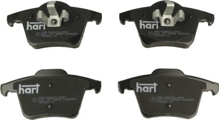 Hart 224 163 - Тормозные колодки, дисковые, комплект autospares.lv