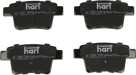 Hart 224 132 - Тормозные колодки, дисковые, комплект autospares.lv