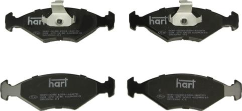 Hart 224 175 - Тормозные колодки, дисковые, комплект autospares.lv