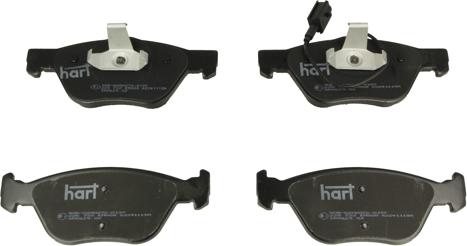 Hart 225 722 - Тормозные колодки, дисковые, комплект autospares.lv