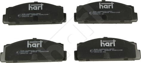 Hart 220 193 - Тормозные колодки, дисковые, комплект autospares.lv