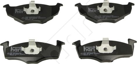 Hart 220 164 - Тормозные колодки, дисковые, комплект autospares.lv