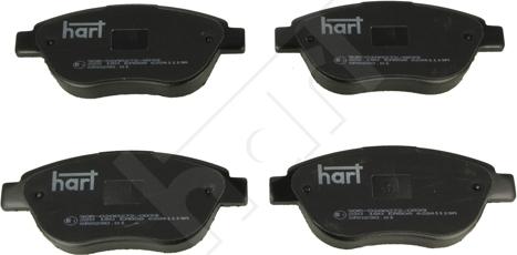 Hart 220 180 - Тормозные колодки, дисковые, комплект autospares.lv