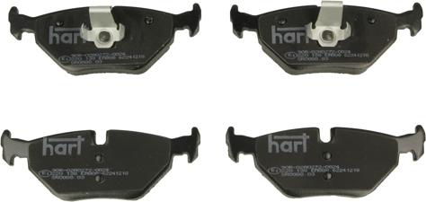 Hart 220 138 - Тормозные колодки, дисковые, комплект autospares.lv