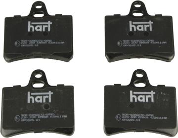 Hart 220 200 - Тормозные колодки, дисковые, комплект autospares.lv