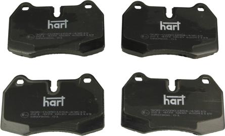 Hart 221 409 - Тормозные колодки, дисковые, комплект autospares.lv