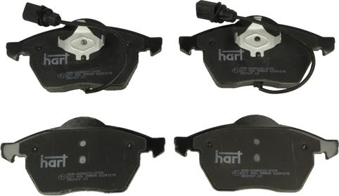 Hart 221 406 - Тормозные колодки, дисковые, комплект autospares.lv