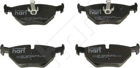 Hart 221 402 - Тормозные колодки, дисковые, комплект autospares.lv