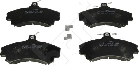 Hart 221 415 - Тормозные колодки, дисковые, комплект autospares.lv