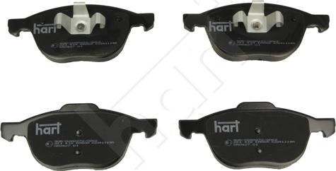 Hart 221 418 - Тормозные колодки, дисковые, комплект autospares.lv