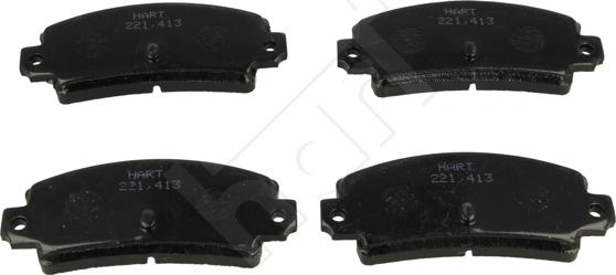 Hart 221 413 - Тормозные колодки, дисковые, комплект autospares.lv