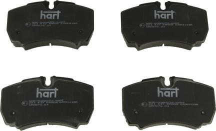 Hart 221 417 - Тормозные колодки, дисковые, комплект autospares.lv