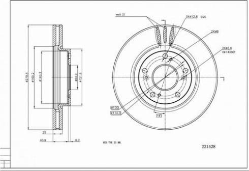 Hart 221 428 - Тормозной диск autospares.lv