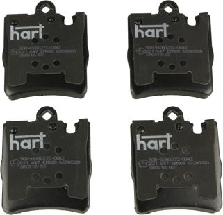 Hart 221 647 - Тормозные колодки, дисковые, комплект autospares.lv