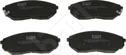 Hart 221 666 - Тормозные колодки, дисковые, комплект autospares.lv