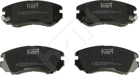 Hart 221 663 - Тормозные колодки, дисковые, комплект autospares.lv