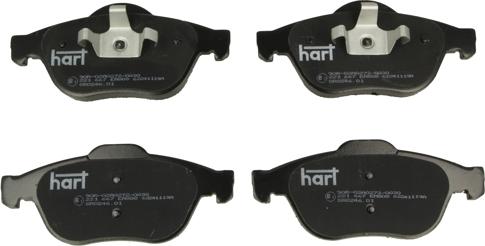 Hart 221 667 - Тормозные колодки, дисковые, комплект autospares.lv